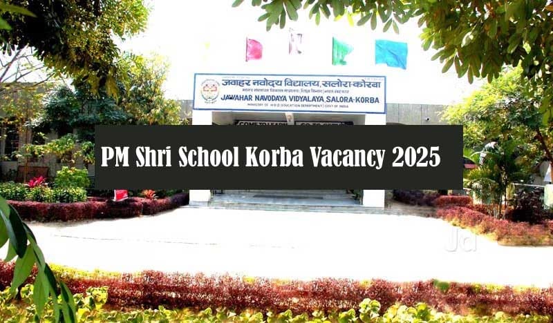 PM Shri School Korba Vacancy 2025