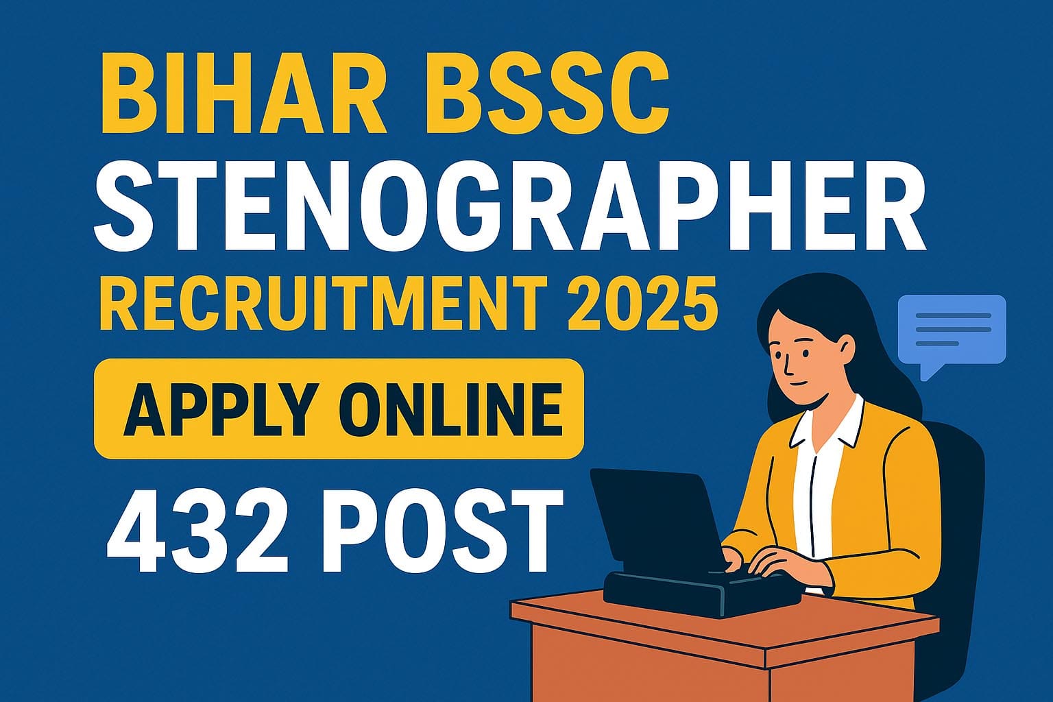 BSSC Stenographer Recruitment 2025