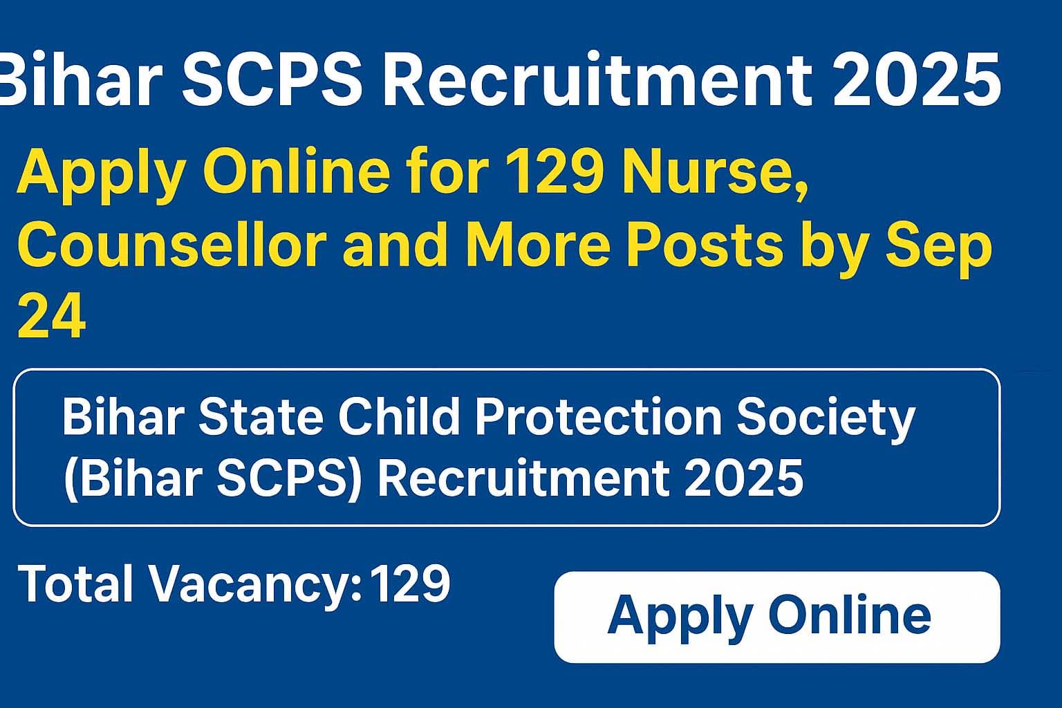 Bihar SCPS Recruitment 2025
