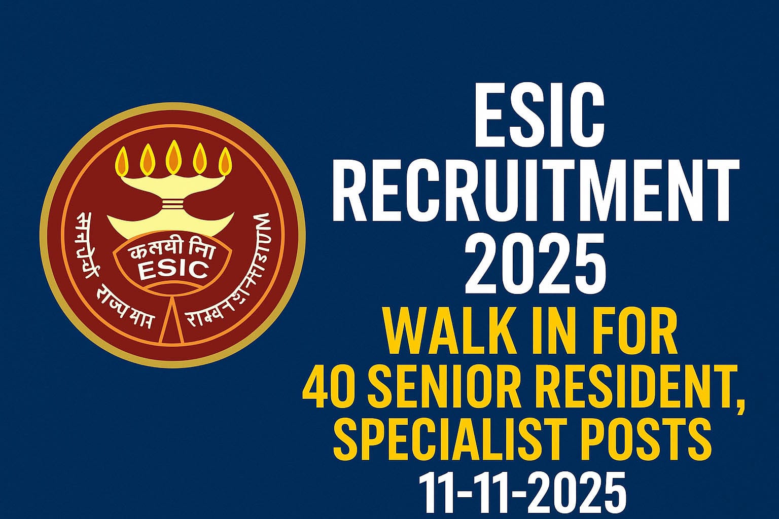 ESIC Recruitment 2025