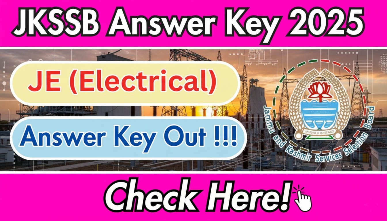 JKSSB JE (Electrical) Answer Key 2025