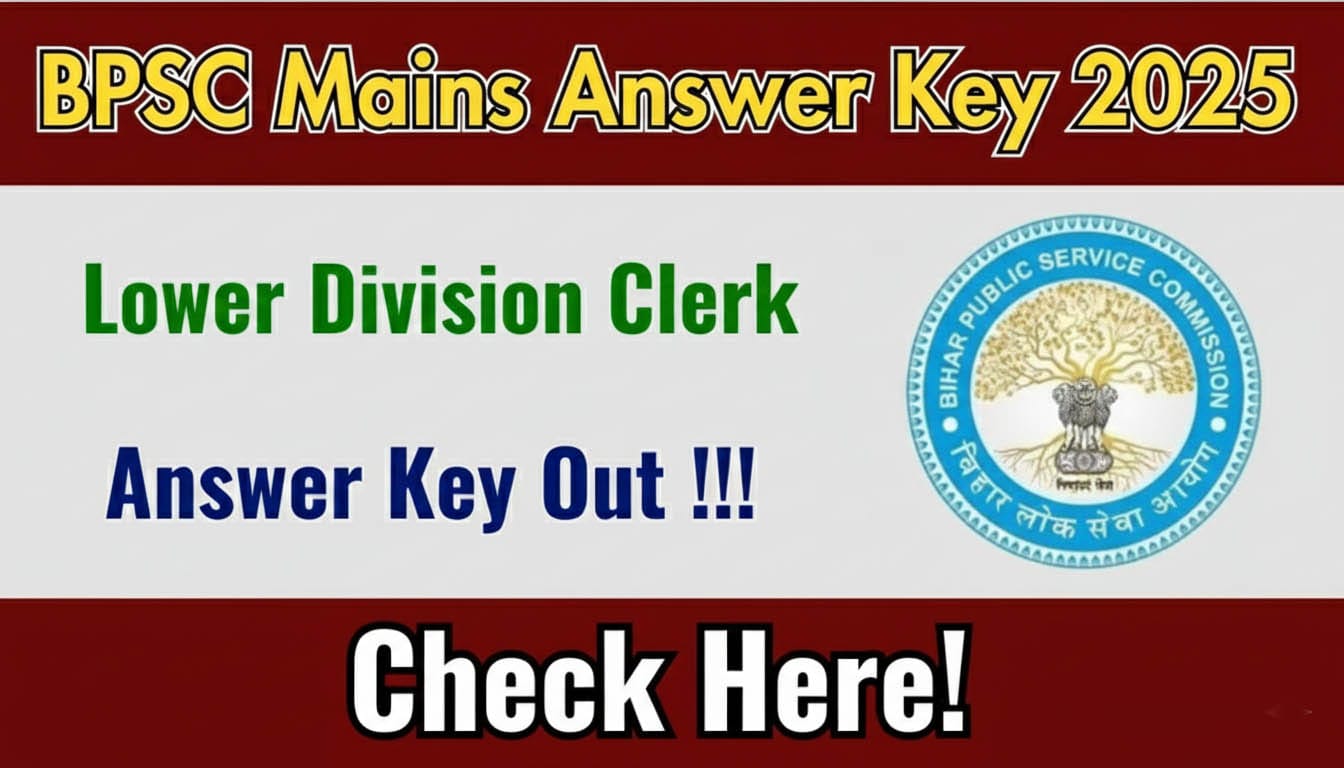 BPSC LDC Mains Final Answer Key 2025
