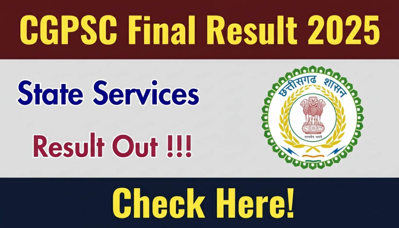 CGPSC State Services Final Result 2025