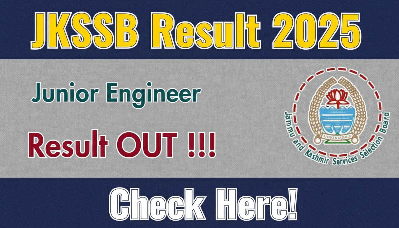 JKSSB Junior Engineer Result 2025