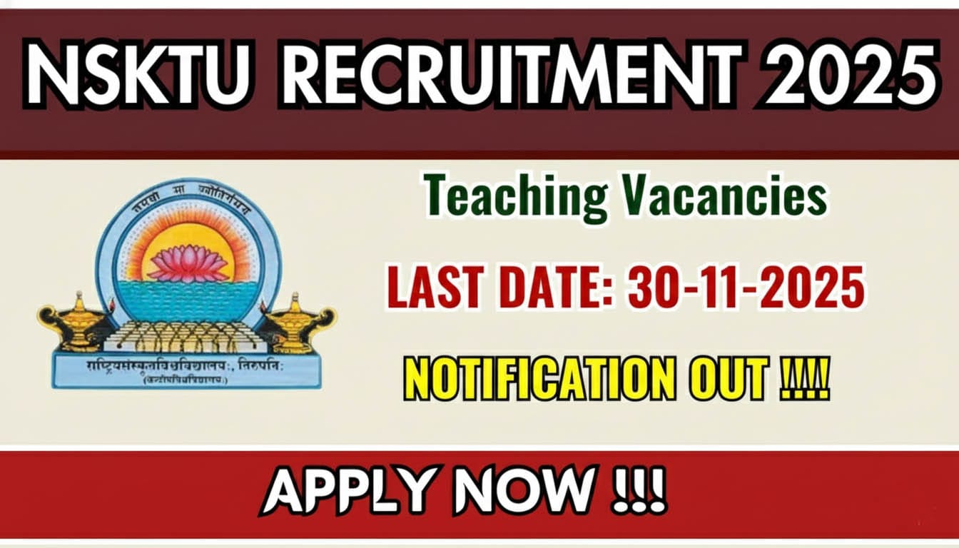 NSKTU Teaching Recruitment 2025