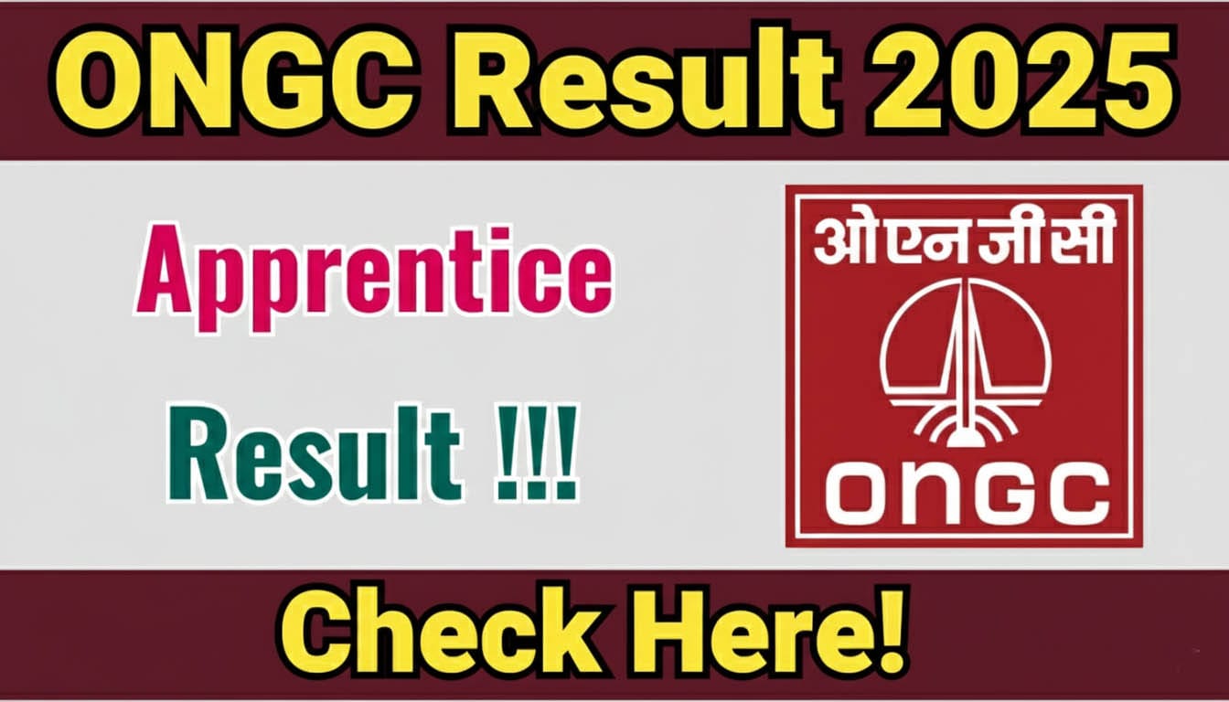 ONGC Apprentice Result 2025