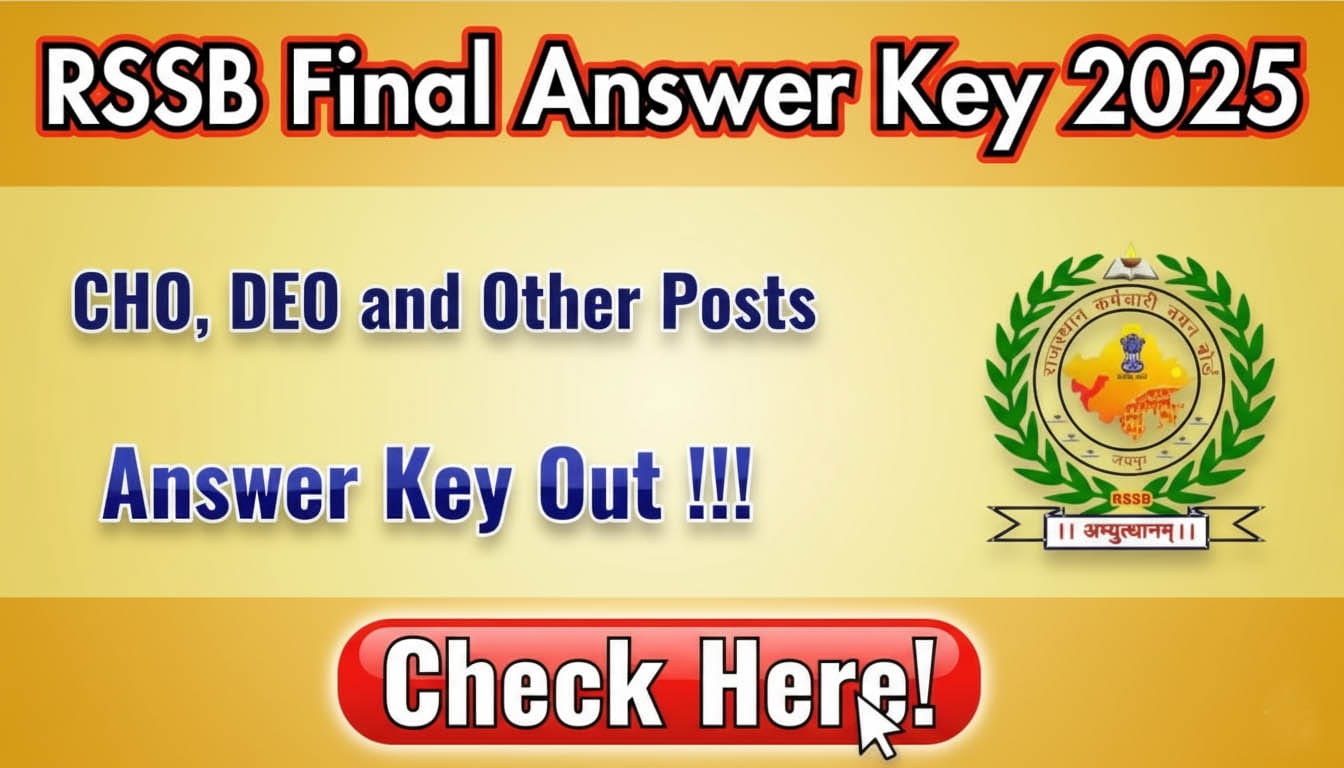 RSSB Final Answer Key 2025