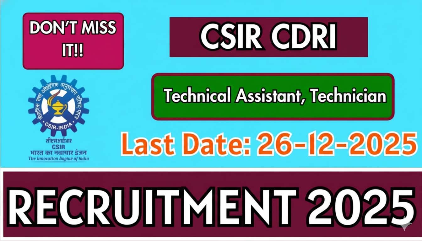 CSIR CDRI Recruitment 2025