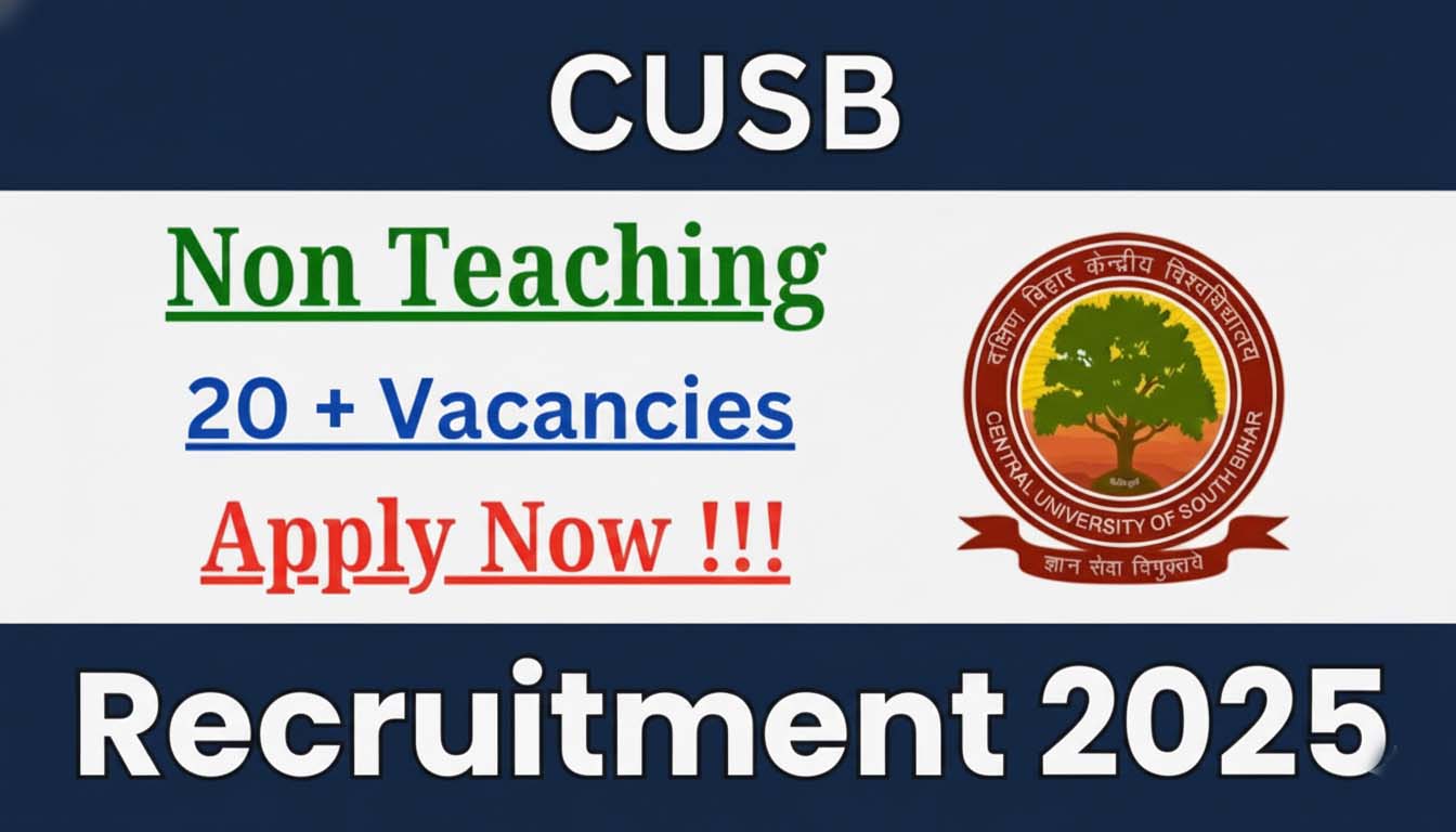 CUSB Non Teaching Recruitment 2026