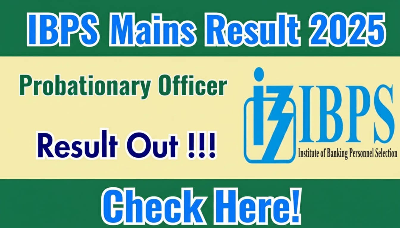 IBPS PO Mains Result 2025