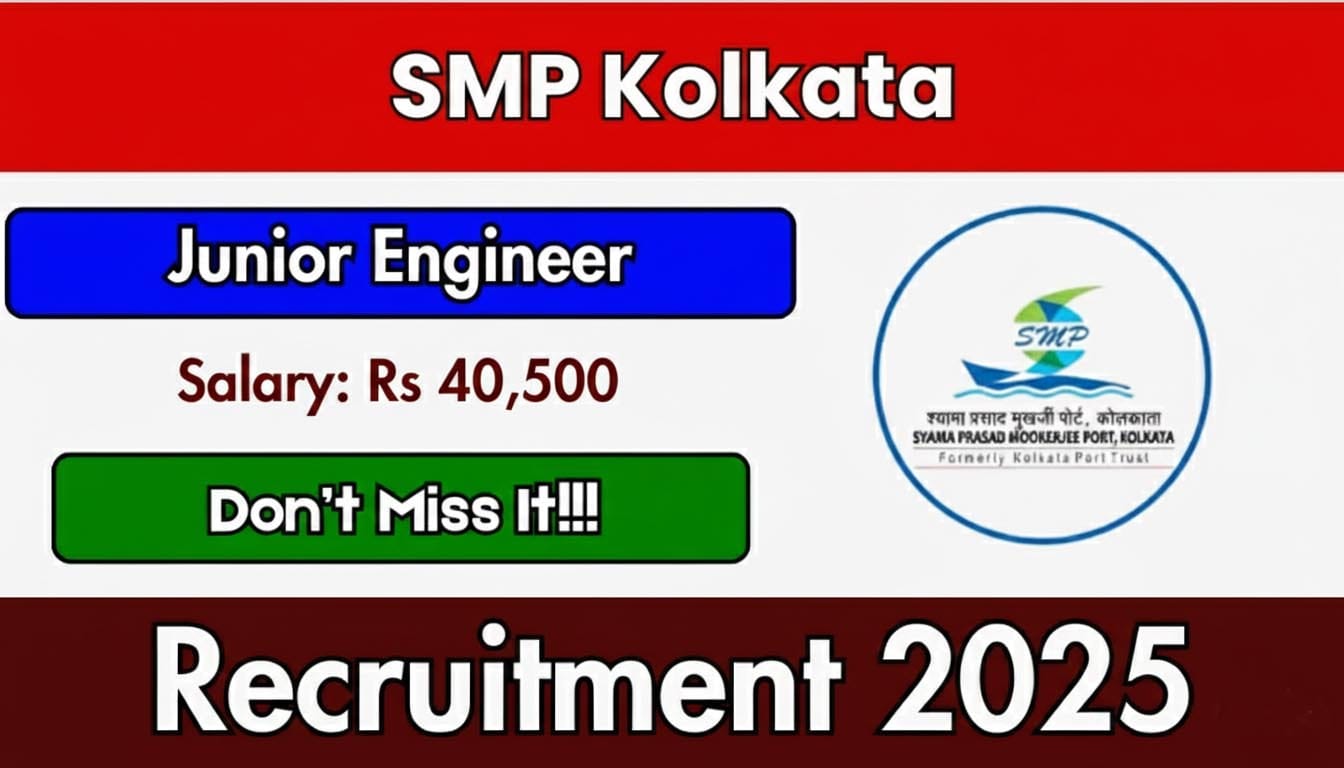 SMP Kolkata Junior Engineer Recruitment 2025