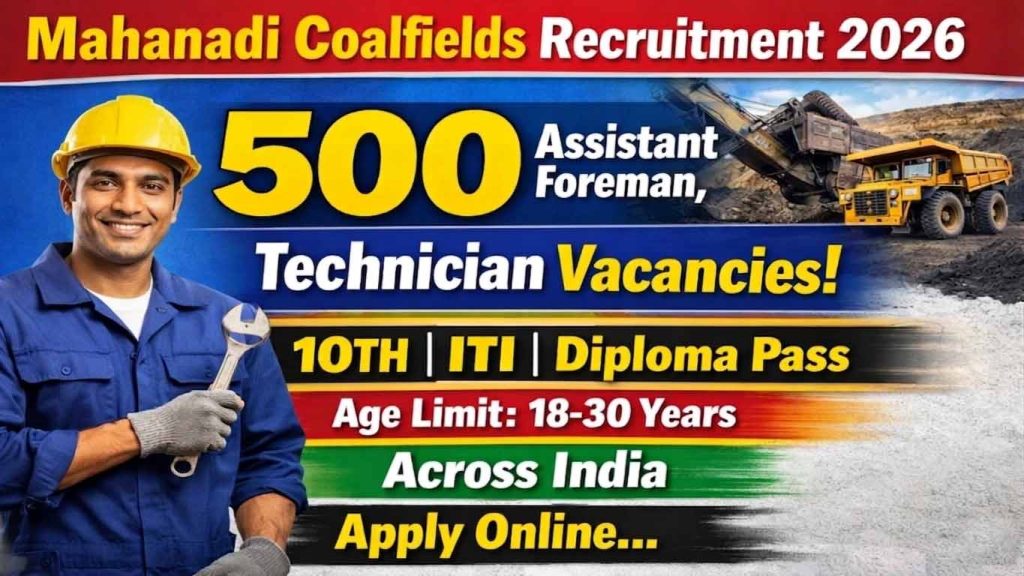 Mahanadi Coalfields (MCL) Recruitment 2026